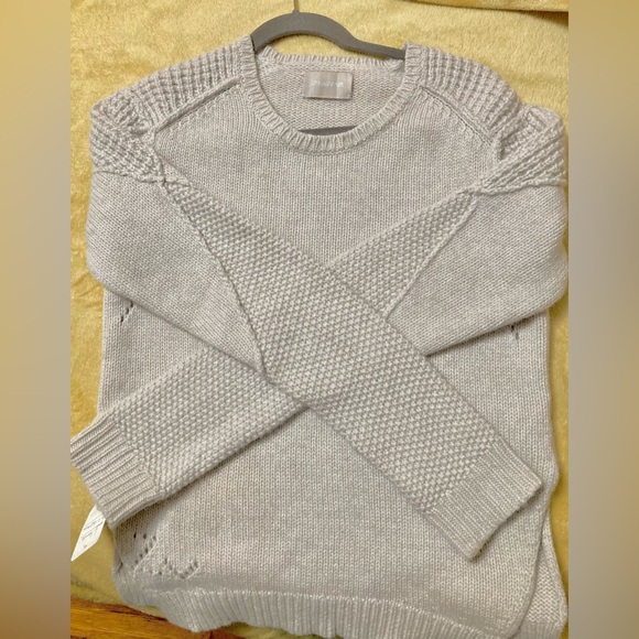 Women's Size large Zadig & Voltaire long sleeve round neck alpaca tan sweater - Picture 1 of 7